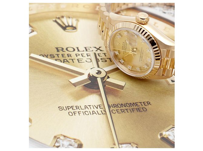 Rolex Original Diamond Datejust Gold Damenuhr Golden - Ansicht 24