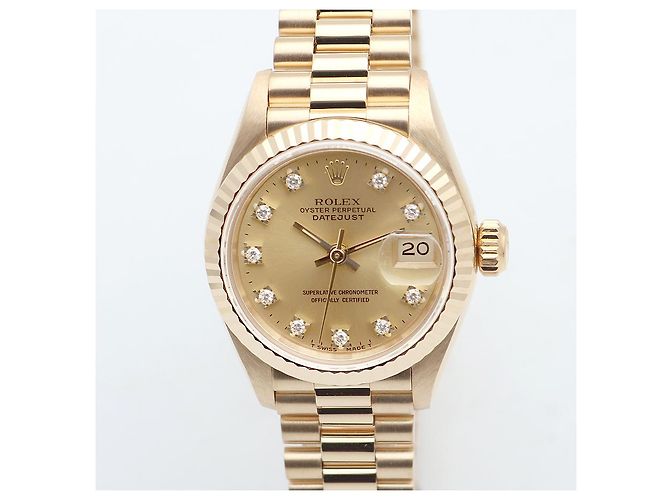 Rolex Original Diamond Datejust Gold Damenuhr Golden - Ansicht 8