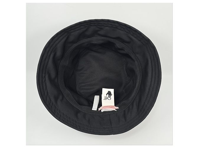 Off White Nylon-Anglerhut mit Logo-Stickerei Silber - Ansicht 7