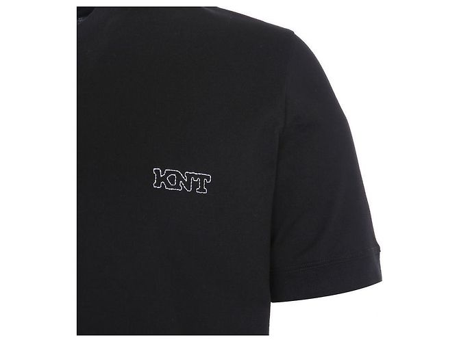 Kiton KNT T-Shirt mit besticktem Logo in Schwarz - Ansicht 5