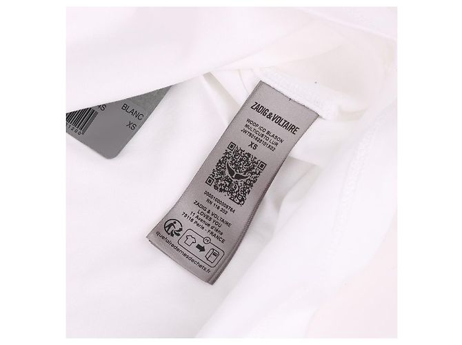 Zadig & Voltaire Camiseta branca com múltiplas estampas para mulher Branco - vista 8