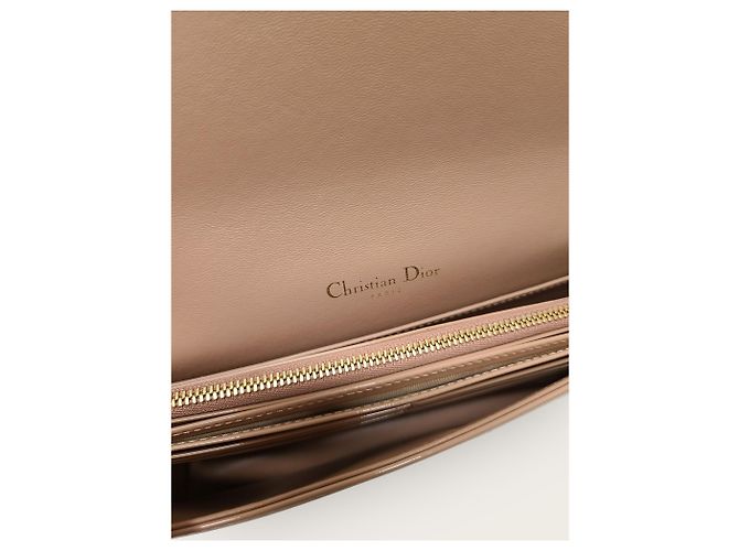 Dior Borsa a tracolla Lady Chain in vernice cannage beige Marrone - vista 4