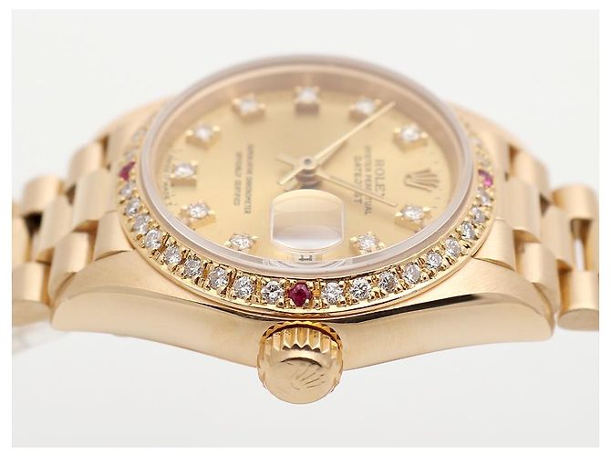 Rolex Datejust in oro da donna, quadrante originale con dieci diamanti D'oro - vista 9