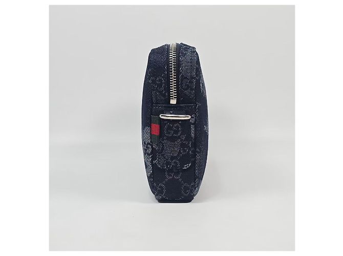 Gucci Piccola borsa a tracolla in denim Argento - vista 5