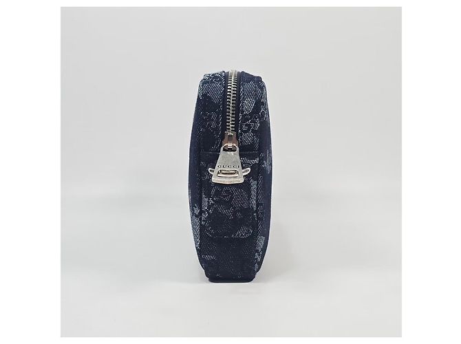 Gucci Piccola borsa a tracolla in denim Argento - vista 6