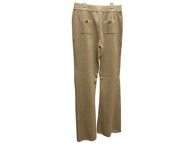 Chanel Pantalones de rayón con cintura elástica Multicolor - vista 8