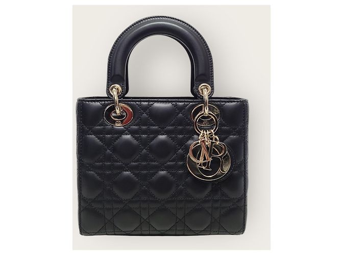 Dior Borsa Lady Small in agnello Cannage nero MY ABC - vista 2