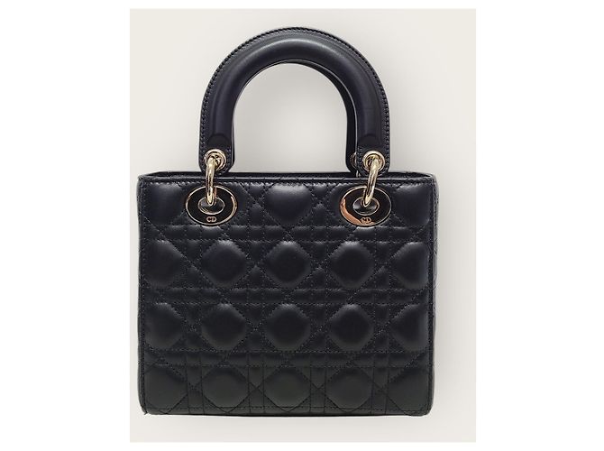 Dior Borsa Lady Small in agnello Cannage nero MY ABC - vista 6