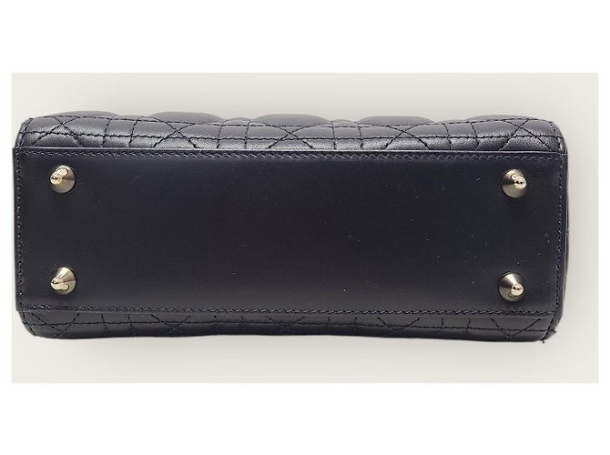 Dior Borsa Lady Small in agnello Cannage nero MY ABC - vista 7