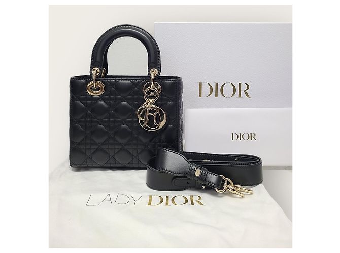 Dior Borsa Lady Small in agnello Cannage nero MY ABC - vista 8