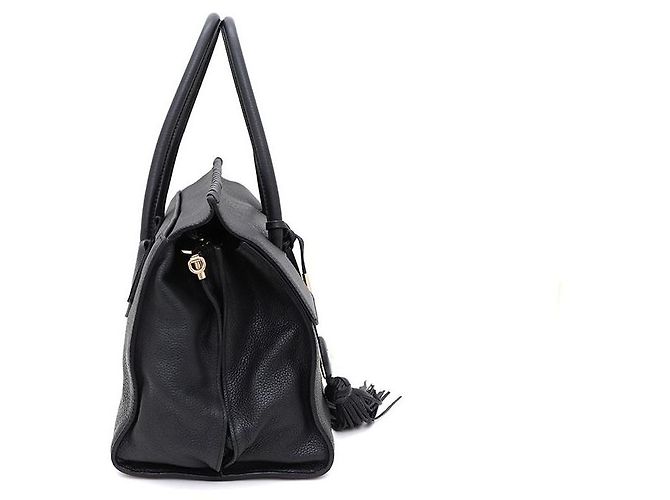 Versace Borsa satchel, borsa tote e borsa a tracolla con nappe intrecciate Nero - vista 3
