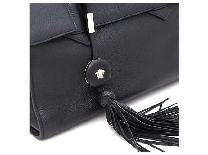 Versace Borsa satchel, borsa tote e borsa a tracolla con nappe intrecciate Nero - vista 6