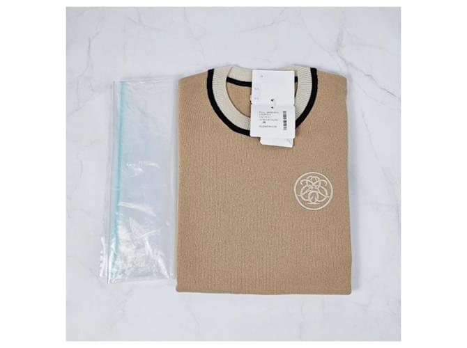 Hermès Kurzärmeliger Kaschmirpullover für Damen aus Strick Braun - Ansicht 10