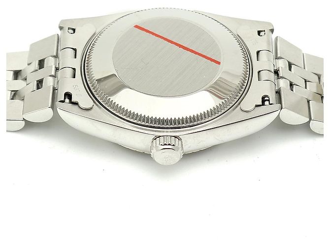 Rolex Relógio Datejust de aço para mulher com mostrador creme brilhante Branco - vista 15