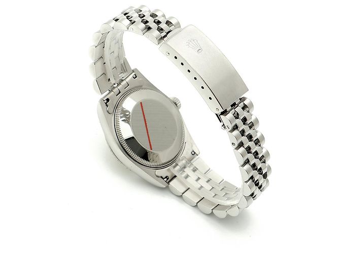 Rolex Relógio Datejust de aço para mulher com mostrador creme brilhante Branco - vista 19