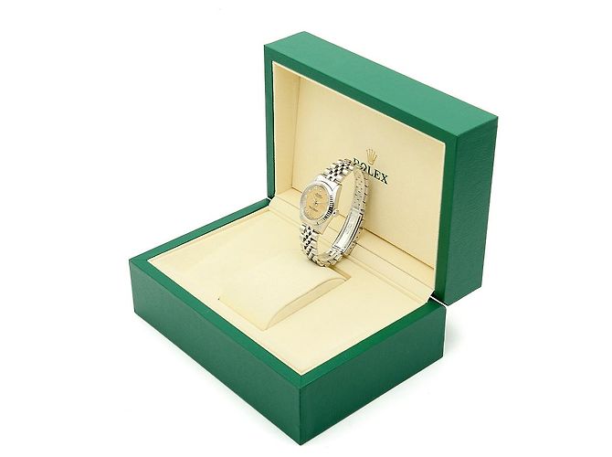 Rolex Relógio Datejust de aço para mulher com mostrador creme brilhante Branco - vista 28