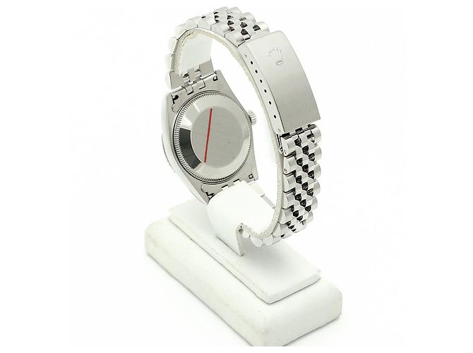 Rolex Relógio Datejust de aço para mulher com mostrador creme brilhante Branco - vista 7