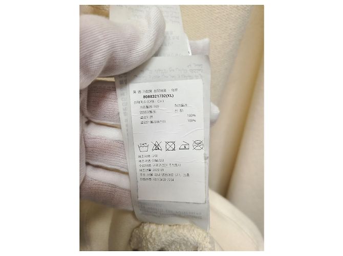 Gucci Ivory Tennis Logo Embroidered Hoodie Weiß - Ansicht 5