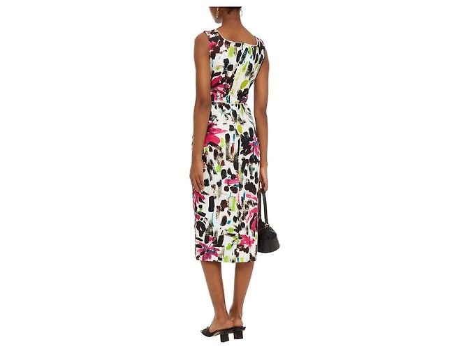 Marni Artículo reacondicionado Vestido midi de algodón para mujer IT con estampado Blanco - vista 2