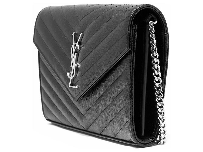 Saint Laurent Bolsa de ombro acolchoada Preto - vista 2