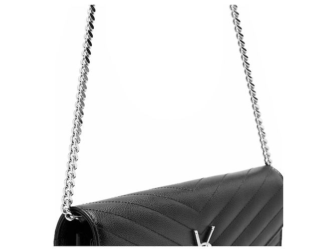 Saint Laurent Bolsa de ombro acolchoada Preto - vista 6