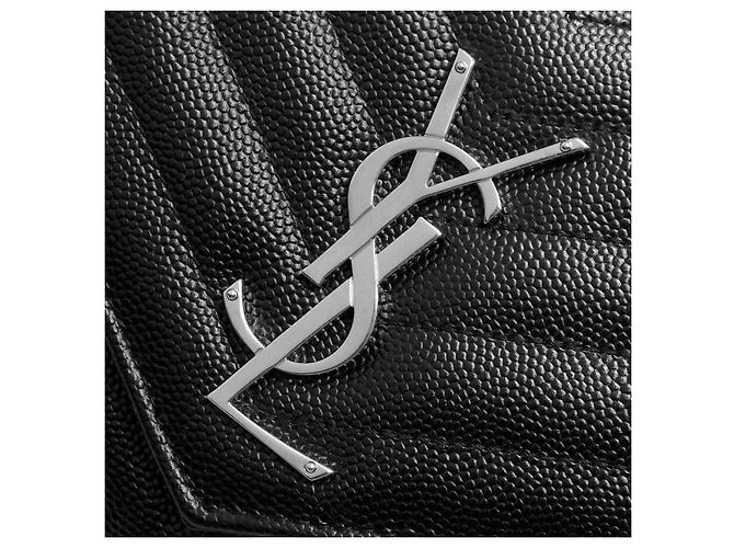 Saint Laurent Bolsa de ombro acolchoada Preto - vista 7