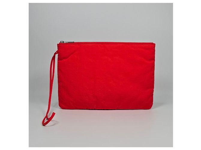 Bottega Veneta Gepolsterte Nylon-Cassette-Dokumentenmappe Rot - Ansicht 10