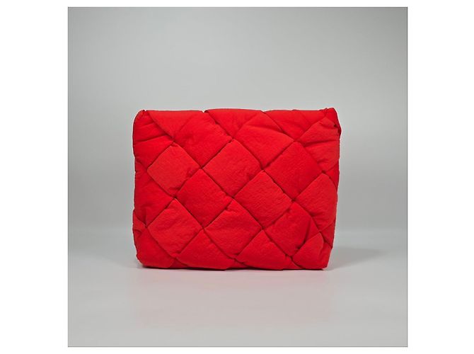 Bottega Veneta Gepolsterte Nylon-Cassette-Dokumentenmappe Rot - Ansicht 3