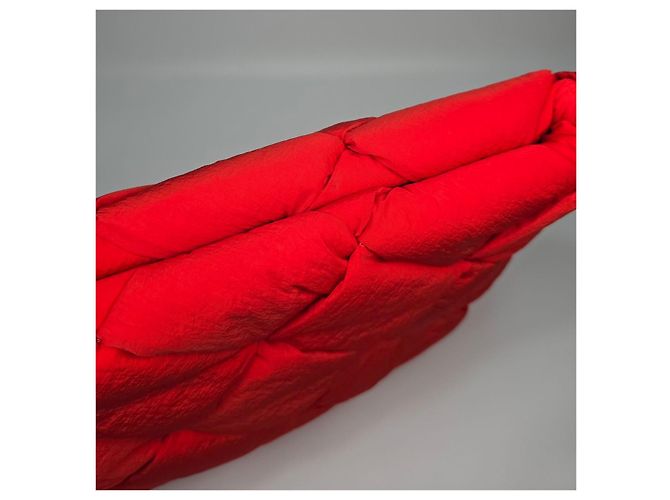 Bottega Veneta Gepolsterte Nylon-Cassette-Dokumentenmappe Rot - Ansicht 8