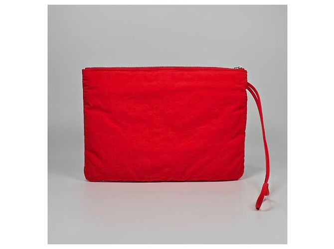 Bottega Veneta Gepolsterte Nylon-Cassette-Dokumentenmappe Rot - Ansicht 9