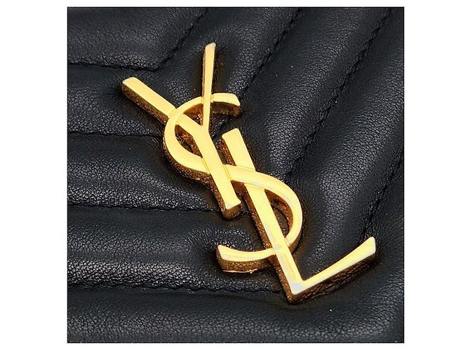 Saint Laurent Clutch Monogram New Medium Negro - vista 5