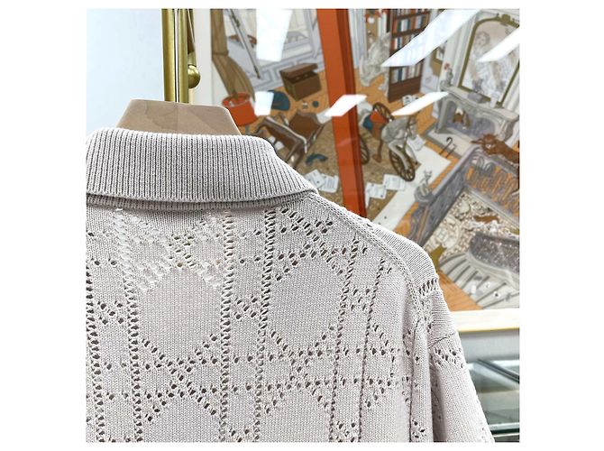 Dior Canage Strick-T-Shirt mit kurzen Ärmeln Mehrfarben - Ansicht 6