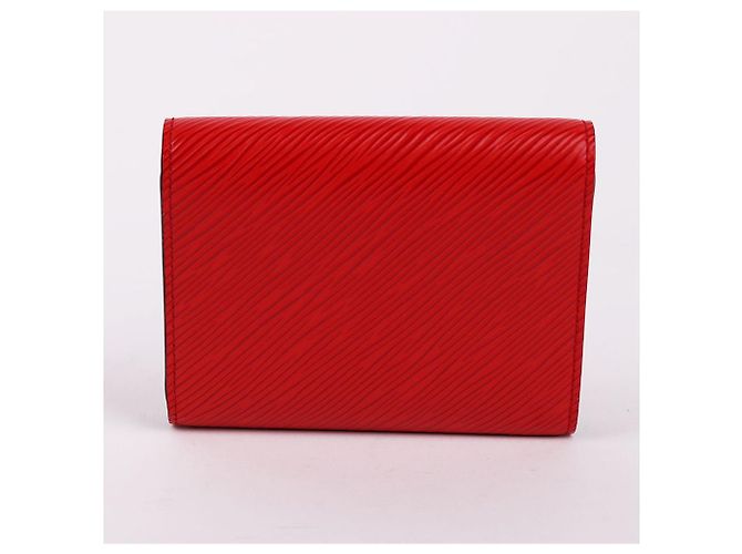Louis Vuitton Red Twist Silver Monogramm Geldbörse Rot - vue 4