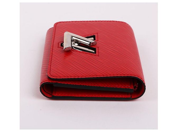 Louis Vuitton Red Twist Silver Monogramm Geldbörse Rot - vue 5