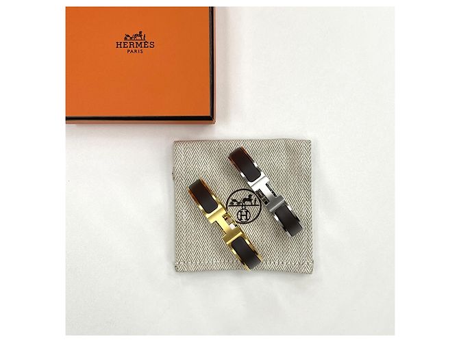 Hermès Click Bracelet Charcoal Matte Silver Brown - view 7