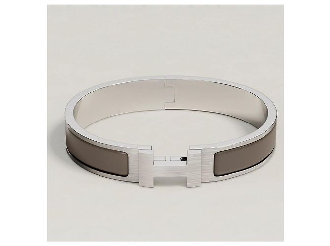 Hermès Click Bracelet Charcoal Matte Silver Brown - view 8