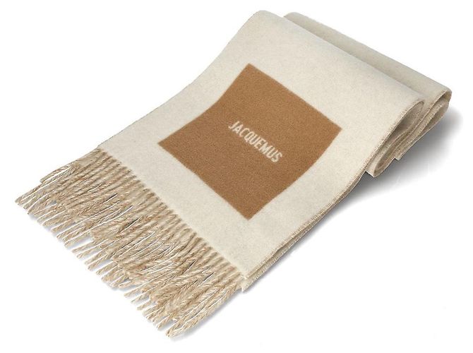 Jacquemus Jacquard Logo Scarf Orange - view 2