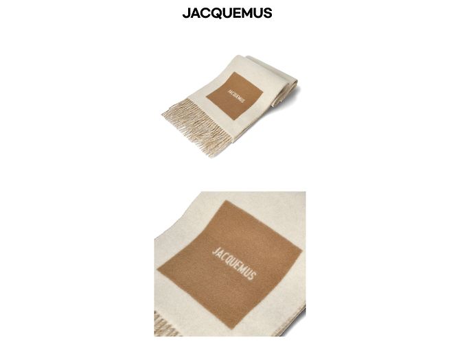 Jacquemus Jacquard Logo Scarf Orange - view 5