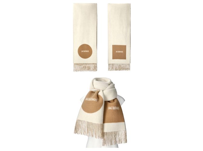 Jacquemus Jacquard Logo Scarf Orange - view 7