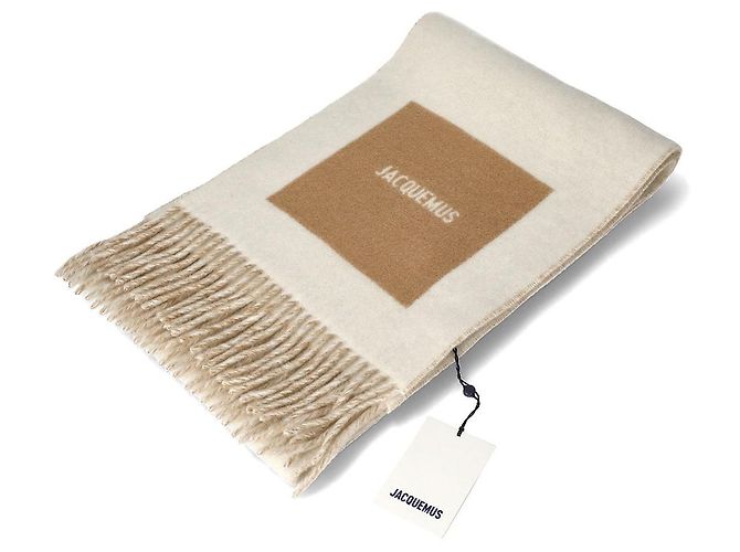 Jacquemus Jacquard Logo Scarf Orange - view 8