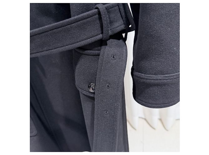 Tom Ford Double-breasted Leather Long Black Coat - view 5