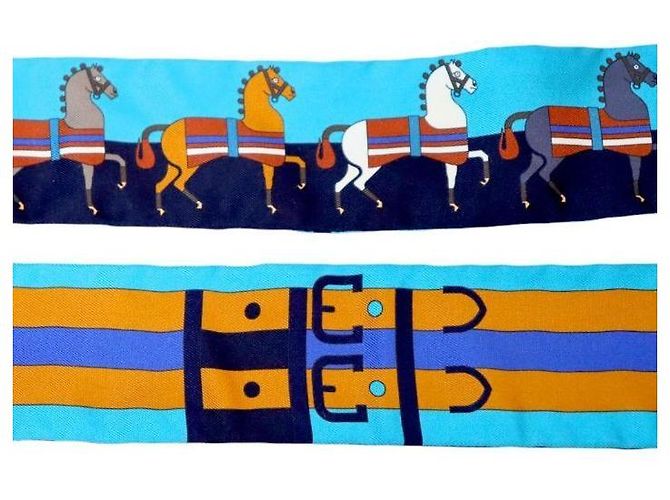 Hermès Lenço Twilly Multicor - vista 2