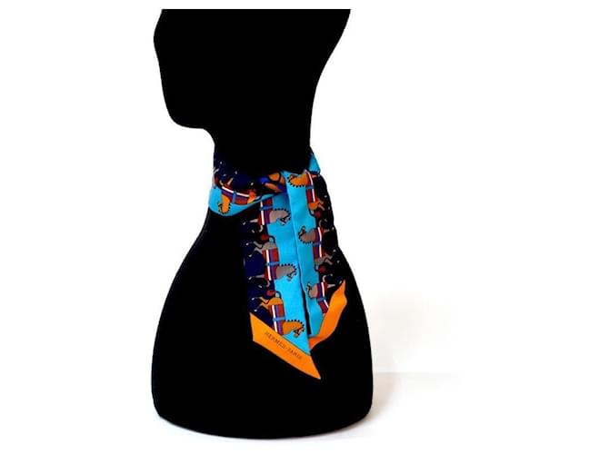 Hermès Lenço Twilly Multicor - vista 5
