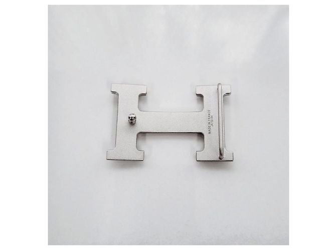 Hermès Buckle Reversible Black Epsom Matte Silver Men's Leather Belt - view 10