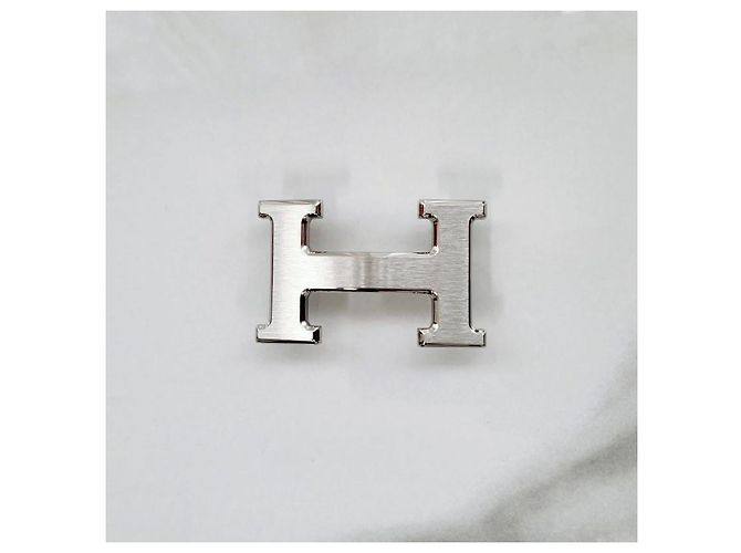 Hermès Buckle Reversible Black Epsom Matte Silver Men's Leather Belt - view 9