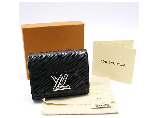 Louis Vuitton Cartera compacta y monedero Black Épi Silver-Tone Twist Negro - vista 2