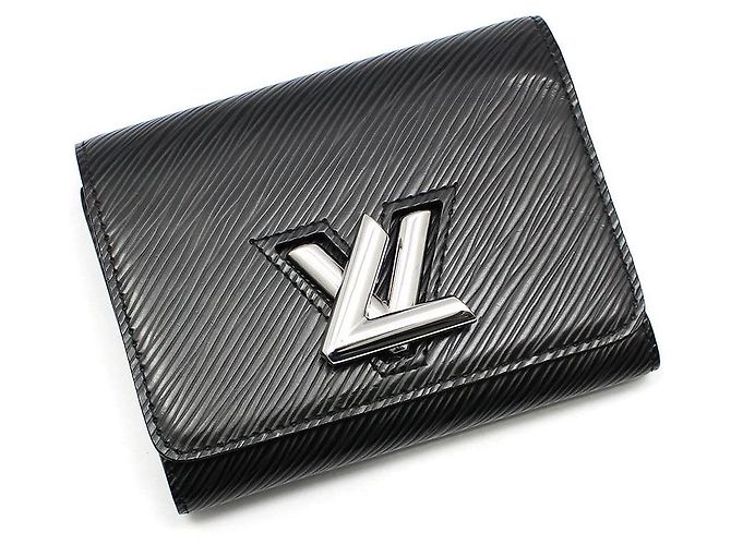 Louis Vuitton Cartera compacta y monedero Black Épi Silver-Tone Twist Negro - vista 3