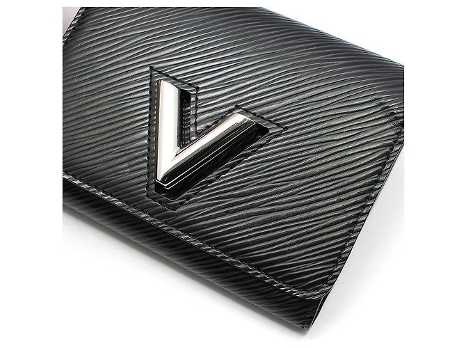 Louis Vuitton Cartera compacta y monedero Black Épi Silver-Tone Twist Negro - vista 5