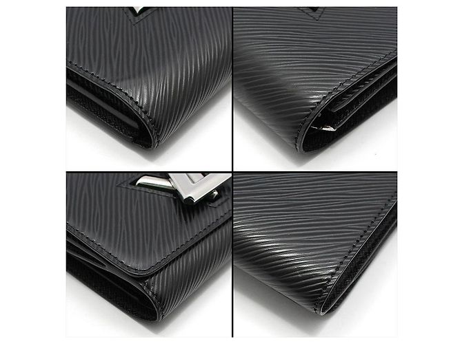 Louis Vuitton Cartera compacta y monedero Black Épi Silver-Tone Twist Negro - vista 9