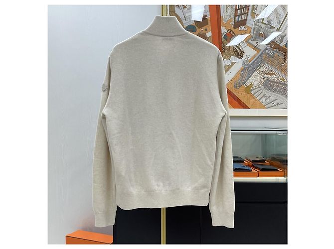 Moncler gesteppter Woll-Kaschmir-Cardigan mit Reißverschluss Silber - Ansicht 5